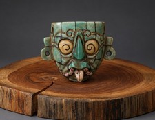 Handcrafted Inspired by the Maya Sun God pendant made of aventurine 2.5 X 3 Inch picture