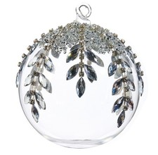 Raz Imports Jeweled Ball Clear Glass Christmas Ornament 5