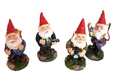 Gnomes Miniatures Figurines Flowers Water Can Camera Lantern 3 1/4