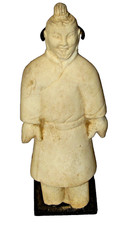 Antique Chinese Han Carved Marble Figure w/ Stand Minqgi c 206 BC-220 AD 8.5