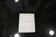 Antique 1891 Sunday School Institute Program Epworth League Convention Michigan picture