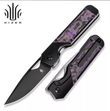 Kizer Militaw Fatcarbon+Titanium Handle Frame Lock S45VN Steel Blade Ki3634A2 picture