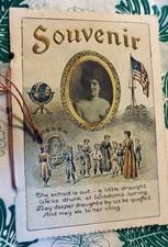1907 Last Day of School Souvenir Antique Salesman's Complete Sample Dover, Ohio picture