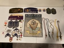 Vintage Military Purple Heart Navy Caps Bolo Tie Lot picture
