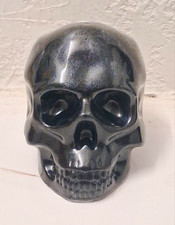 Black Resin Skull Figurine Decorative Figurine picture