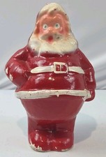 VTG 1940s Molded Paper Mache Egg Carton Christmas Santa Claus Candy Holder 7