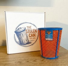 NY Knicks Trash Can Mini Trash Can - Basketball Gift Viral Blue Orange Trash Can picture