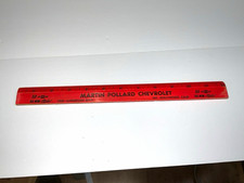 Vintage- 1959 Martin Pollard Chevrolet , No. Hollywood, Advertising 12” Ruler picture