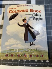1964 Walt Disney's Cut-Out Coloring Book featuring Mary Poppins Golden Funtime picture