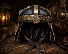 Gimli Helmet Replica: Lord of the Rings Dwarven Costume Display Stand The Hobbit picture