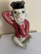 VTG Milestone By Mottahedeh Hand Painted Monkey 12” Pitcher picture