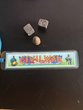 Civil War Era Reenactment Handmade Dice, Minie Ball Lead Bullet And Bookmark picture
