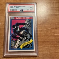 1990 Marvel Universe Impel Spider-Man #2 PSA 10 GEM MINT Black Suit picture