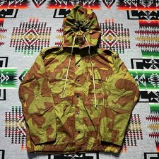 Vtg 60s Italian Army Paratrooper Field Jacket Camouflage DPM Camo Size XL Hooded picture