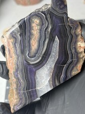 Purple Passion Agate Old Stock Free Form Banding Mexico Laguna picture