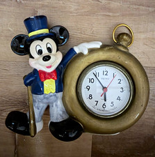 Seiko QFD210G Mickey Mouse Disney Quartz Clock Japan Vintage 1980s Ceramic picture