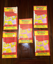 Vintage Metsker’s Oregon County Maps Lot of 5 Multnomah Clackamas Washington Dou picture