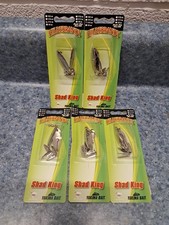 5 Vintage Hildebrandt 2pk Shad King Spoon Ultralight HSK 3RN Nickel 1/12oz USA picture