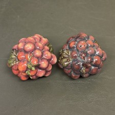 Wine Grape Cluster Vintage Ceramic Salt & Pepper Shakers 3.5