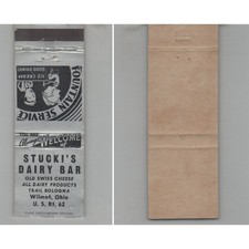 Matchbook Cover Stucki's Dairy Bar Wilmot OH picture