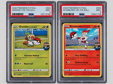 2020 Pokemon Futsal PSA 9 Lot Grookey 003 & Scorbunny On The Ball 004 picture