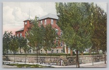 Vintage Idaho Falls Postcard c.1910 High School Building 3 Children Wheelock picture
