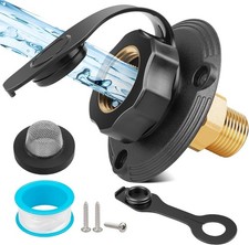 Oyviny RV City Water Inlet with Check Valve, Lead-free Brass RV Fresh Water Inle picture
