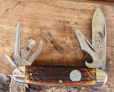 Vintage 1930-1940 Pal Blade Co. Boy Scouts Of America Camp Knife With Etch . picture