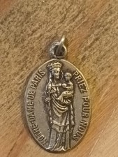 Rare Ancient Religious Medal ND De Paris Cathedral  picture