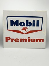 Vintage Mobil Pegasus Premium Motor Oil Gas Pump Plate Sign Advertising picture