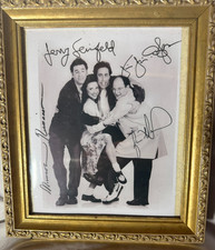 😁 Framed NEW Seinfeld Cast Photo Autographed Rare LOW PRICE ❤️ picture