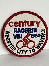 1980 RAGBRAI VIII CENTURY Loop Bike Patch Des Moines Register Cycling Ride picture