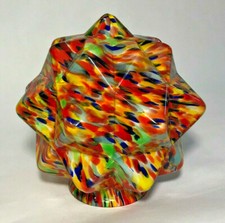 New Art Deco Starburst End Of Day Lamp Shade Globe, 3 1/4