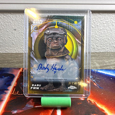 Topps 2026 Chrome Star Wars Babu Frik Shirley Henderson Auto #62 /50 picture