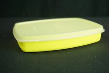 Vintage Tupperware Slim Packette Divided Lunch Snack Container Yellow #813 NEW picture