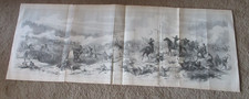 LARGE  1898 Panorama Civil War Print - Battle of Shiloh, Tennessee, April 1862 picture
