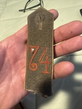 WWI GERMAN BAVARIAN SHOULDER BOARD 74th Infantry Rare Military Relic Souvenir picture