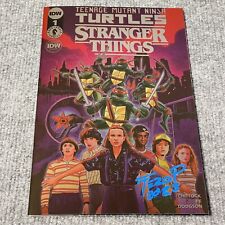 TMNT Stranger Things 1 Foil Variant SDCC Comic Con 2023 Exclusive Signed Fero Pe picture
