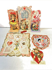 Victorian Lot Some Die-Cut Mechanical Moveable Valentine Cards picture