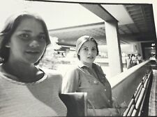 (Ao) LARGE Found Photo Photograph B&W Artistic 1980's Girls Shopping Mall Rats picture