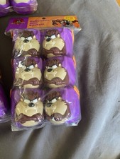 Vtg. Halloween Taz Tasmanian Devil Mini Buckets Decor 3 Six Packs New In Package picture
