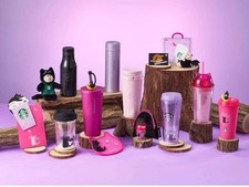 Starbucks Japan 2026 Moon Light Halloween Tumbler Glass Bottle Mug Keychain picture