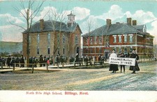 c1910 Billings Montana North Side High School occupation Postcard 25-11662 picture