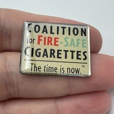 Vintage Coalition for Fire Safe Cigarettes Advocacy Lapel Pin Safety Campaign picture