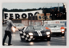 24X16 1966 LEMANS FORD WINS 1-2-3 FINISH GT40 MKII PHOTO REPRODUCTION POSTER picture