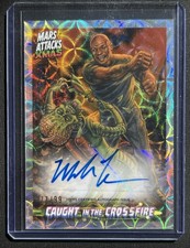 2026 Topps Mars Attacks Xmas Mike Tyson Caught In the Crossfire Autograph 77/99 picture