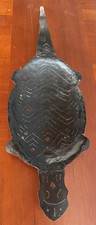 Vtg Turtle Trinket Dish Metal  Trinket Tray Catchall Philippines 27”x8” Rare picture
