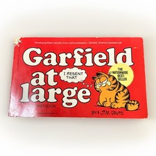 GARFIELD AT LARGE HIS FIRST BOOK By JIM DAVIS 1980 First Ed Paperback picture