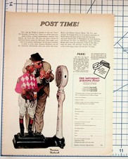 Norman Rockwell POST TIME Saturday Evening Post Ad Jockey Weigh In Ephemera picture