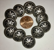 Vintage Pewter Buttons Renaissance Faire Fabulous Never Used picture